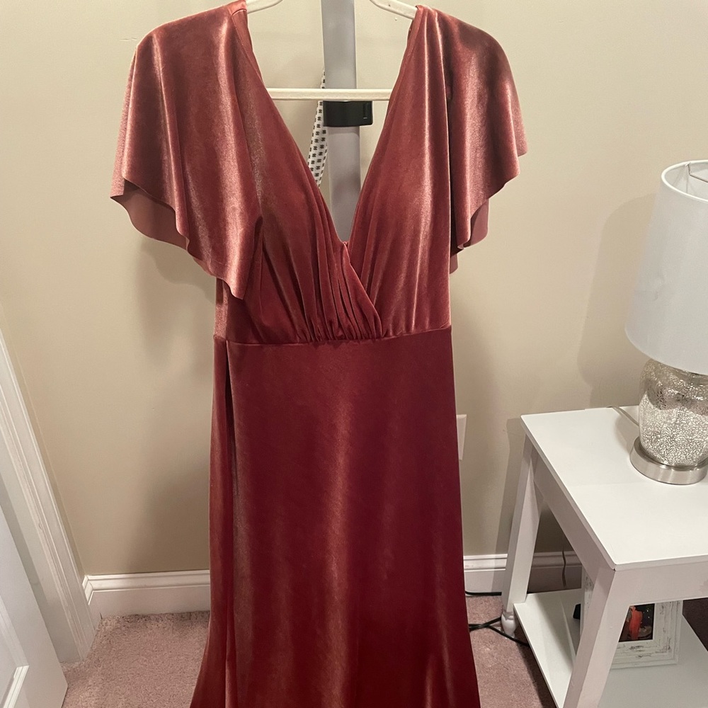 Jenny Yoo Ellis Velvet Open Back Dress
